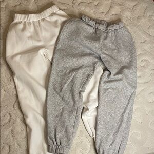 Womens or Kids Gray and White Jogger Pants